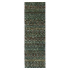 2'6 "x8' Rust Brown, noué à la main, Kohinoor Herat Design Rugs 100% laine