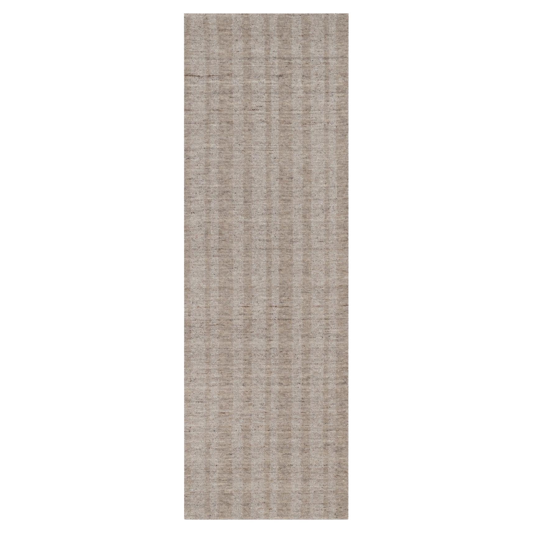 2
6 "x8
Tan Brown Natural Wool Salt and Pepper Effect Hand Loomed Runner Rug