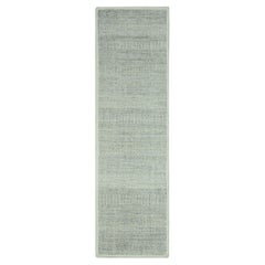 2
6 "x8
1" Misty Gray, handgeknüpft, 100% Wolle, oxidiertes Gras Design Teppich