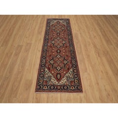 2'6 "x8'1" Rosso anticato Fine Heriz Re-Creation Morbida Lana annodata a mano Runner Rugs
