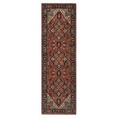 2'6 "x8'1" Rosso anticato Fine Heriz Re-Creation Morbida Lana annodata a mano Runner Rugs