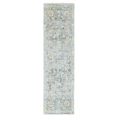 Tappeto Runner in lana annodata a mano Oushak Design/One grigio 2'6 "x8'10" Supple Collection