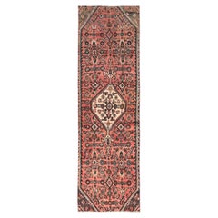 2
6"x8
10" Pink Vintage Persian Bibikabad Even Wear Hand Knotted Wool Runner Rug