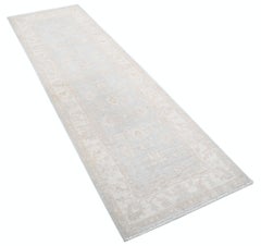 2.6x8.3 ft Hand Knotted Runner Rug. Kitchen and Corridor Rug. Hallway Runner Rug