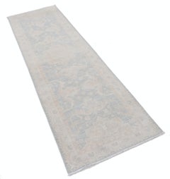 2.6x8.3 ft Soft Colored Hallway Runner. Kitchen Rug. Handknotted Corridor Rug