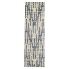 2
6"x8
3" Pure Silk and Textured Wool Wide Runner Zigzag with Graph Design Rug