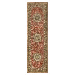 Tappeto Runner Haji Jalili Design Antico Rosso Ruggine annodato a mano interamente in lana