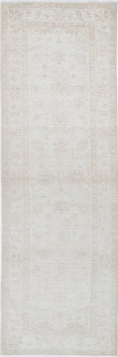 2.6x8.6 ft Beige Runner Rug for Corridor. Hand Knotted Turkish Wool Runner Rug
