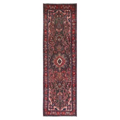 2'6"x8'9" Coffee Brown Vintage Persian Mahal Hand Knotted Wool Runner Rug