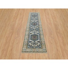 2'6"x9'10" Ivory Hand Knotted Reimagined Viss Design Runner Oriental Rug