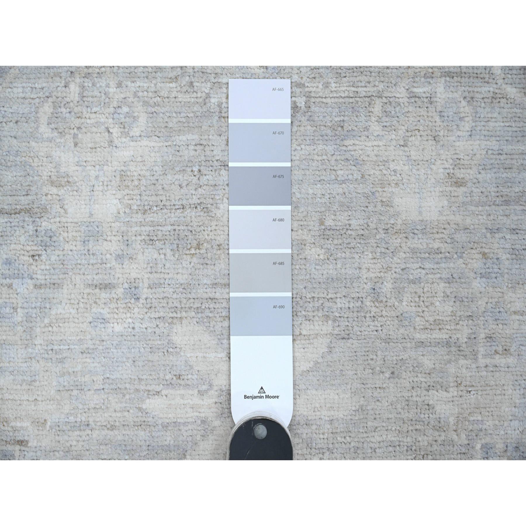 Oushak Tappeto orientale Swanky Gray annodato a mano con lavaggio Mahal Design/One 2'6 