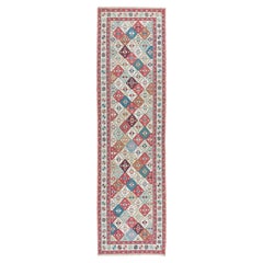 Vintage 2.6x9.3 Ft Hallway Runner Rug from Turkey, 20th Century Handmade Corridor Carpet