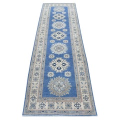 2
6 "x9
7" Vintage Look Kazak Bio-Wolle Stammes-Design handgeknüpft Läufer Teppich