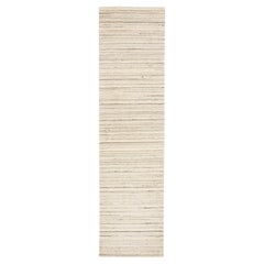 2
6 "x9
8" Beige handgewebter moderner Läufer aus Bio-Wolle Orientteppich