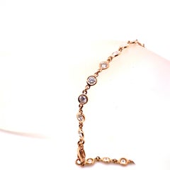 1,94 Karat runder Diamant in Lünette gefasst, 1,94 Karat, 18 Karat Armband