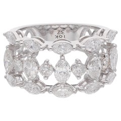 Alianza de Diamantes 2,7 Quilates Oro Blanco 14 Kilates Joyería Artesanal