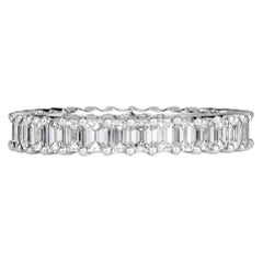 2.7 Carat Emerald Band 18K Gold Quiet Power Heirloom