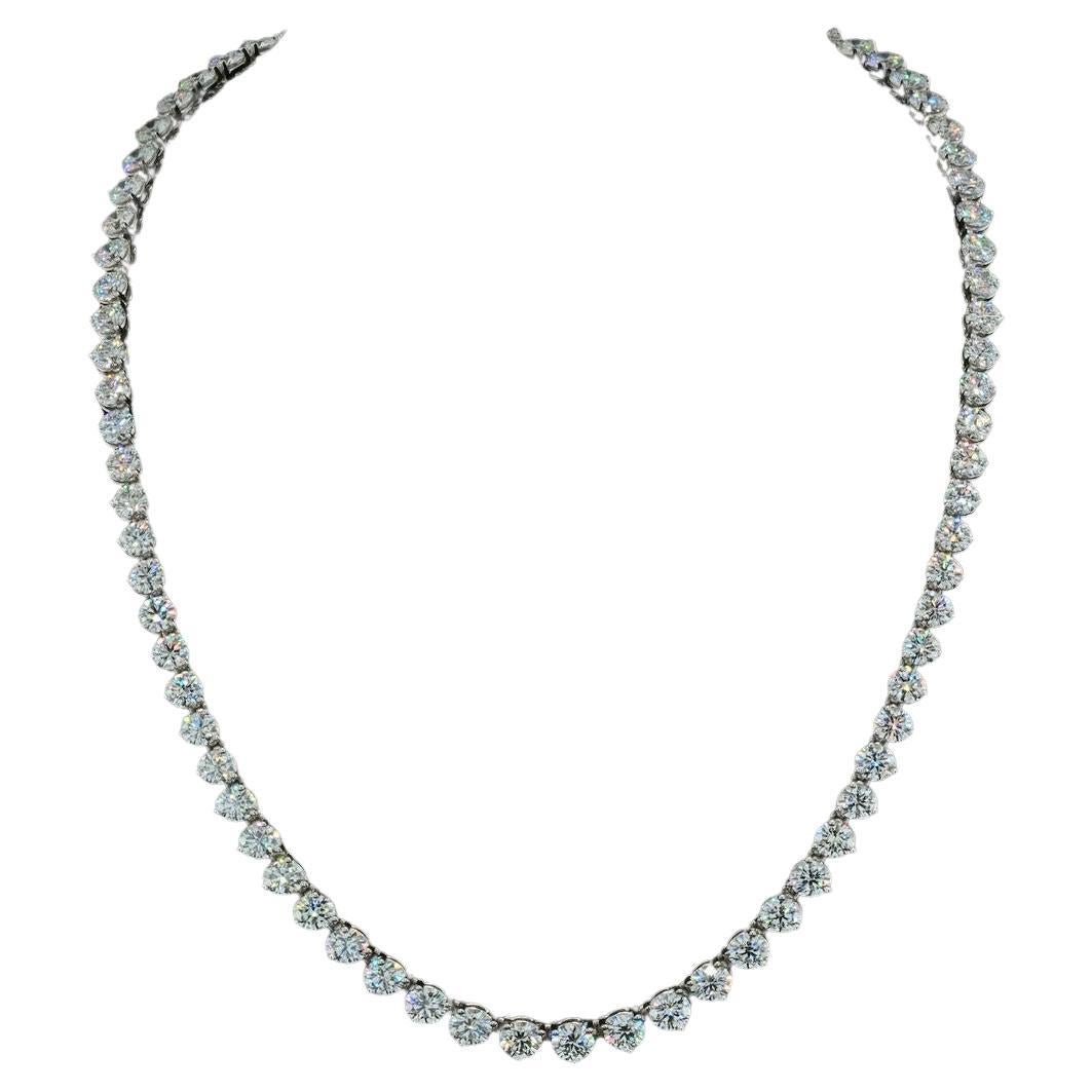  26.49 Carat Exceptional Natural Diamond Riviera Necklace! 💎

Indulge in pure luxury with our exquisite masterpiece, meticulously crafted to adorn you with unparalleled beauty and sophistication.

Featuring a breathtaking total of 26.49 carats of