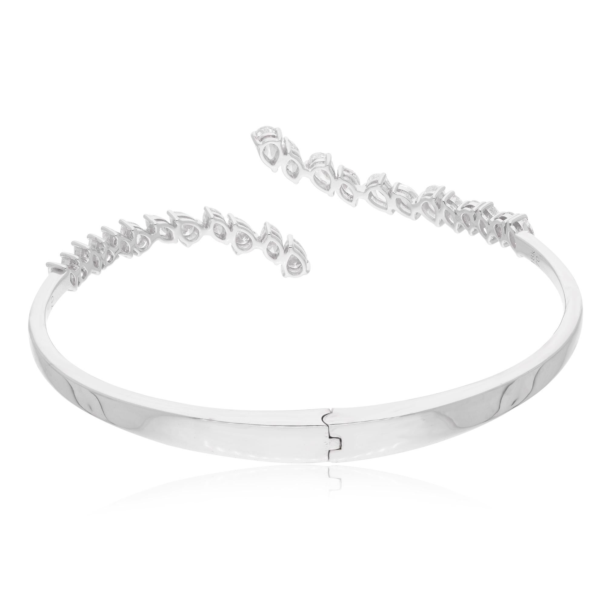 Pulsera de compromiso con diamantes SI/H de 2,7 quilates Oro blanco de 18 quilates Joyería fina Moderno en venta