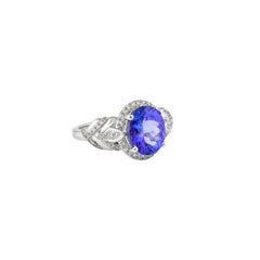 Sunita Nahata Tanzanite 2.70ct. Fancy Ring in 18K White Gold and White Diamond