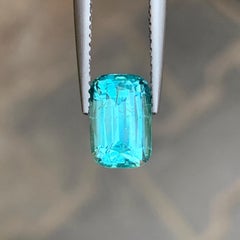 2,7 cts. Turmalina azul aguamarina, corte cojín, piedra preciosa natural para joyería, 9 mm