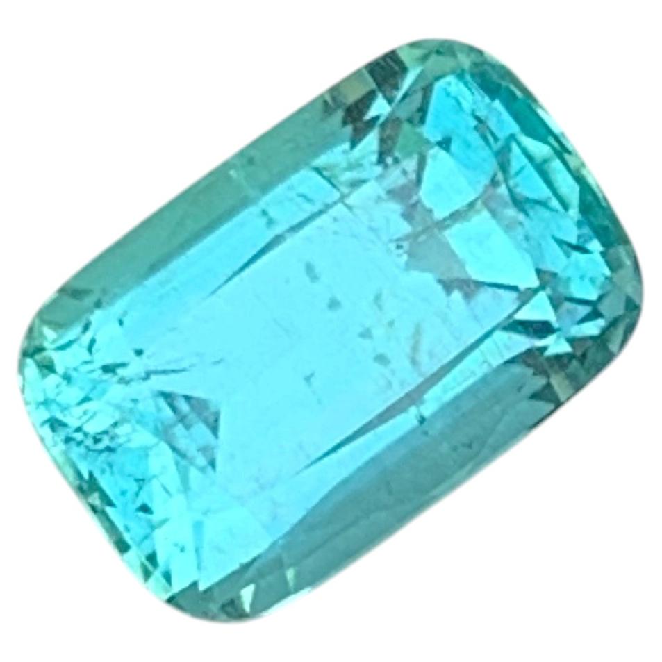 2.7 Cts Aqua Blue Tourmaline Cushion Cut Natural Gemstone for Jewellery 9 mm