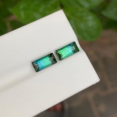 2.7 Cts Bicolor Parti Tourmaline Pair Gemstone for Earings Jewellery 9mm