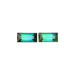 2.7 Cts Bicolor Parti Tourmaline Pair Gemstone for Earings Jewellery 9mm