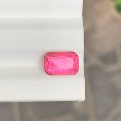 2.7 CTs Natural Vivid Pink Cushion Cut Tourmaline Gemstone for Ring Jewellery