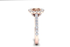 2.7 Carat Light Pink Looking GIA Certified Orange Brown Cushion Diamond Ring