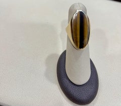 Large Oval Tiger's Eye Ring 14 Karat Yellow Gold 20 Grams