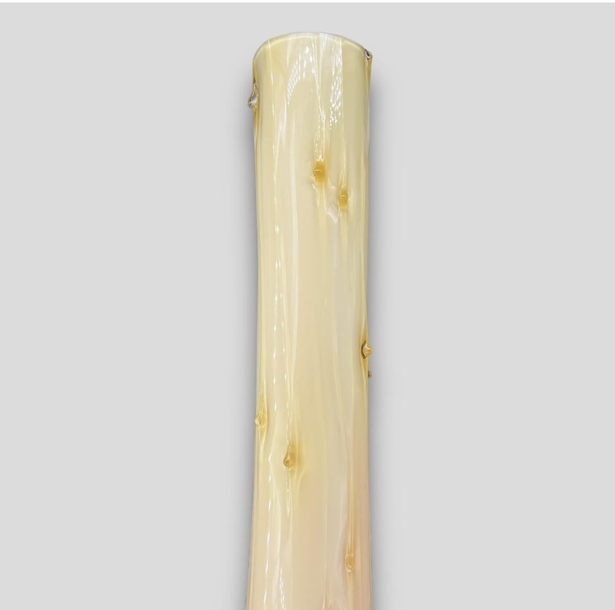 Metà XX secolo Vaso da terra in vetro incamiciato alto 27