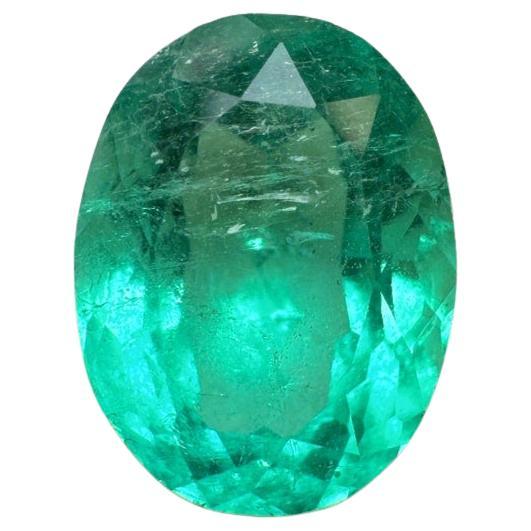 2,70 Quilates Esmeralda Colombiana Verde Brillante de Primavera Talla Oval - Gema Natal de Mayo