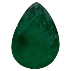 Smeraldo colombiano verde scuro da 2,70 carati - pietra di maggio a goccia con taglio a pera
