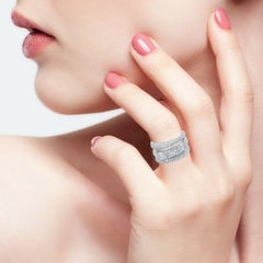 2.70 Carat Diamond 18 Karat White Gold Engagement Ring