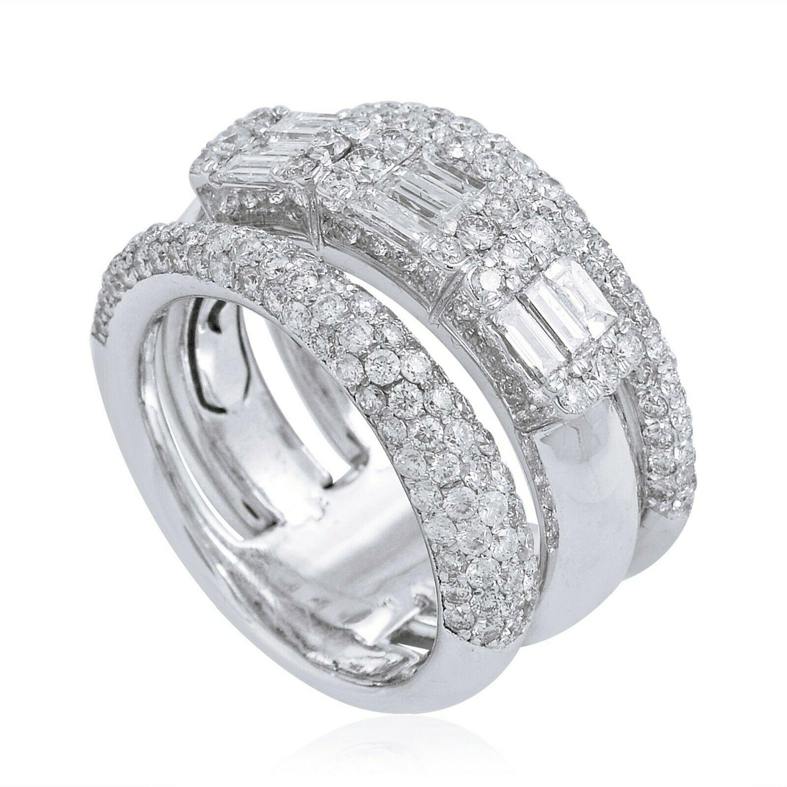 En vente :  Bague de fiançailles en or blanc 18 carats avec diamants de 2,70 carats 4