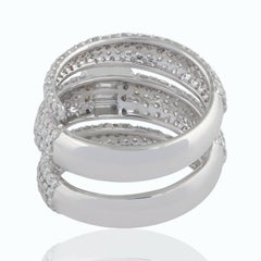 2.70 Carat Diamond 18 Karat White Gold Wrap Ring
