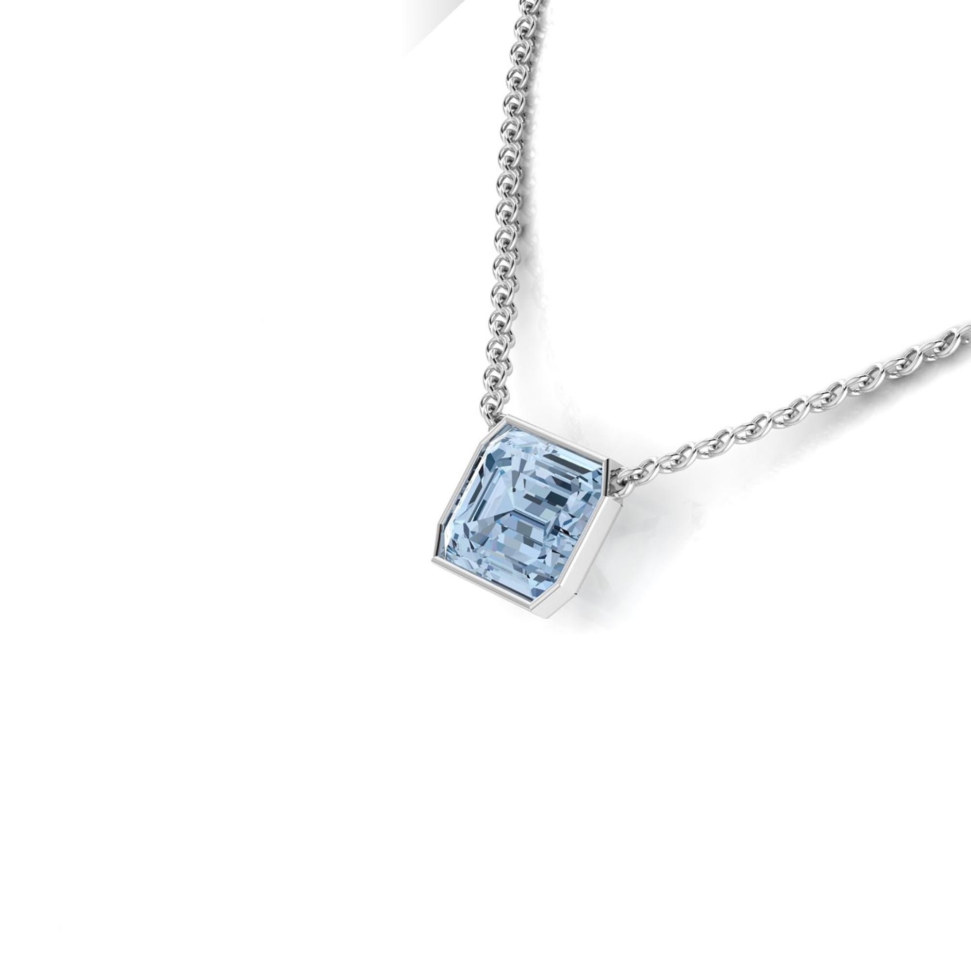 aquamarine solitaire pendant