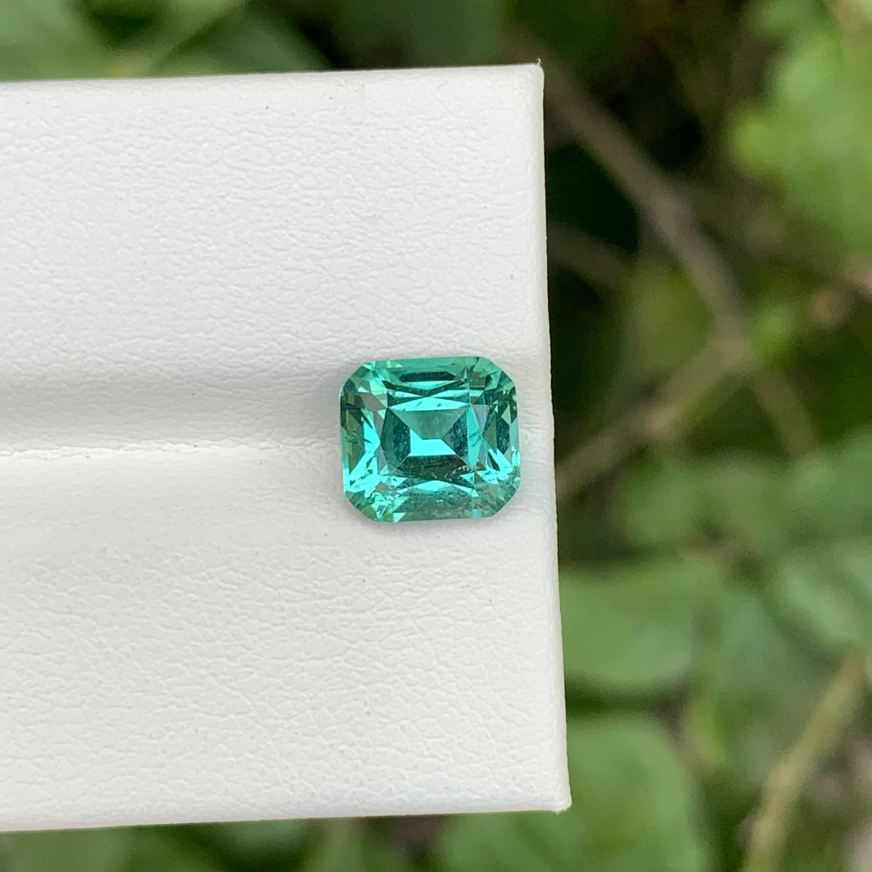 2.70 Carat Seafoam Tourmaline Stone Cushion Cut Natural Afghan Gemstone (pierre précieuse afghane) en vente 1