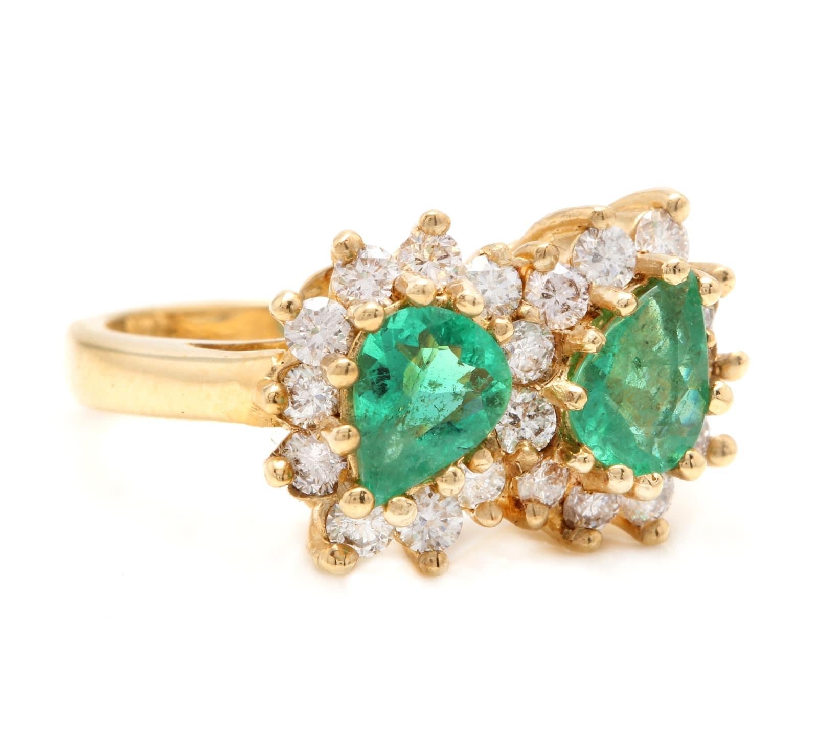 2.70 Carats Natural Emerald and Diamond 14K Solid White Gold Ring

Total Natural Green Emeralds Weight is: Approx. 2.00 Carats (transparent)

Emerald Measures: 7.00 x 5.00mm

Natural Round Diamonds Weight: Approx. 0.70 Carats (color G-H / Clarity