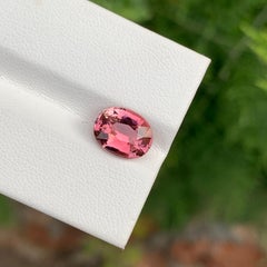 2.70 Carat Natural Hot Pink Loose Tourmaline Oval Shape Gem For Wedding Ring