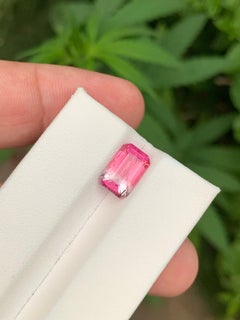 2.70 Carat Natural Loose Bi Colour Tourmaline Emerald Shape Gemstone