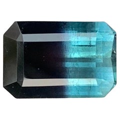 2.70 Carat Natural Loose Bi Colour Tourmaline Emerald Shape Gemstone