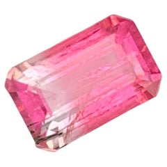 2.70 Carat Natural Loose Bi Colour Tourmaline Emerald Shape Gemstone