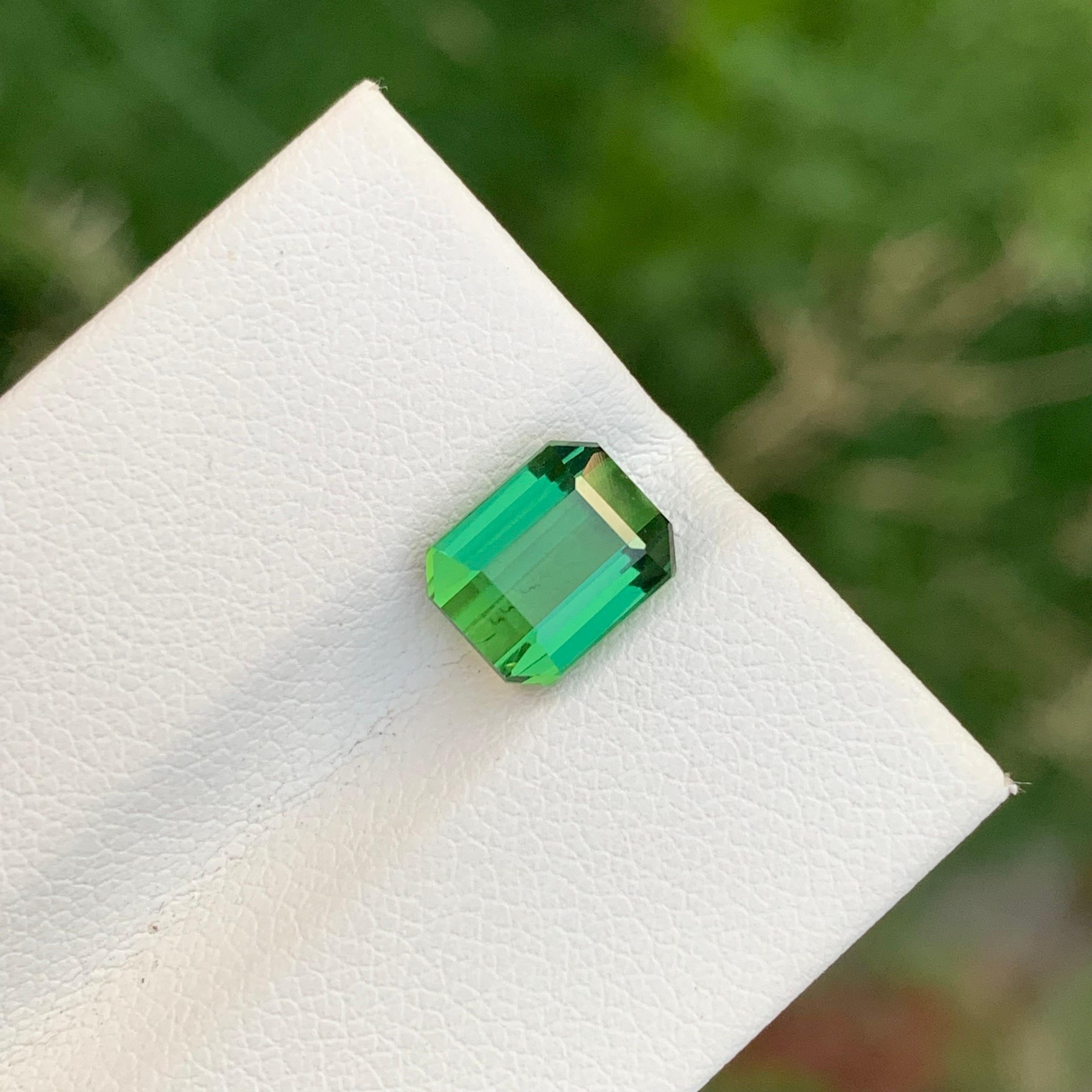 2,70 Karat natürlicher loser hellgrüner Turmalin Smaragd Form Edelstein für Ring im Zustand „Neu“ im Angebot in Peshawar, PK