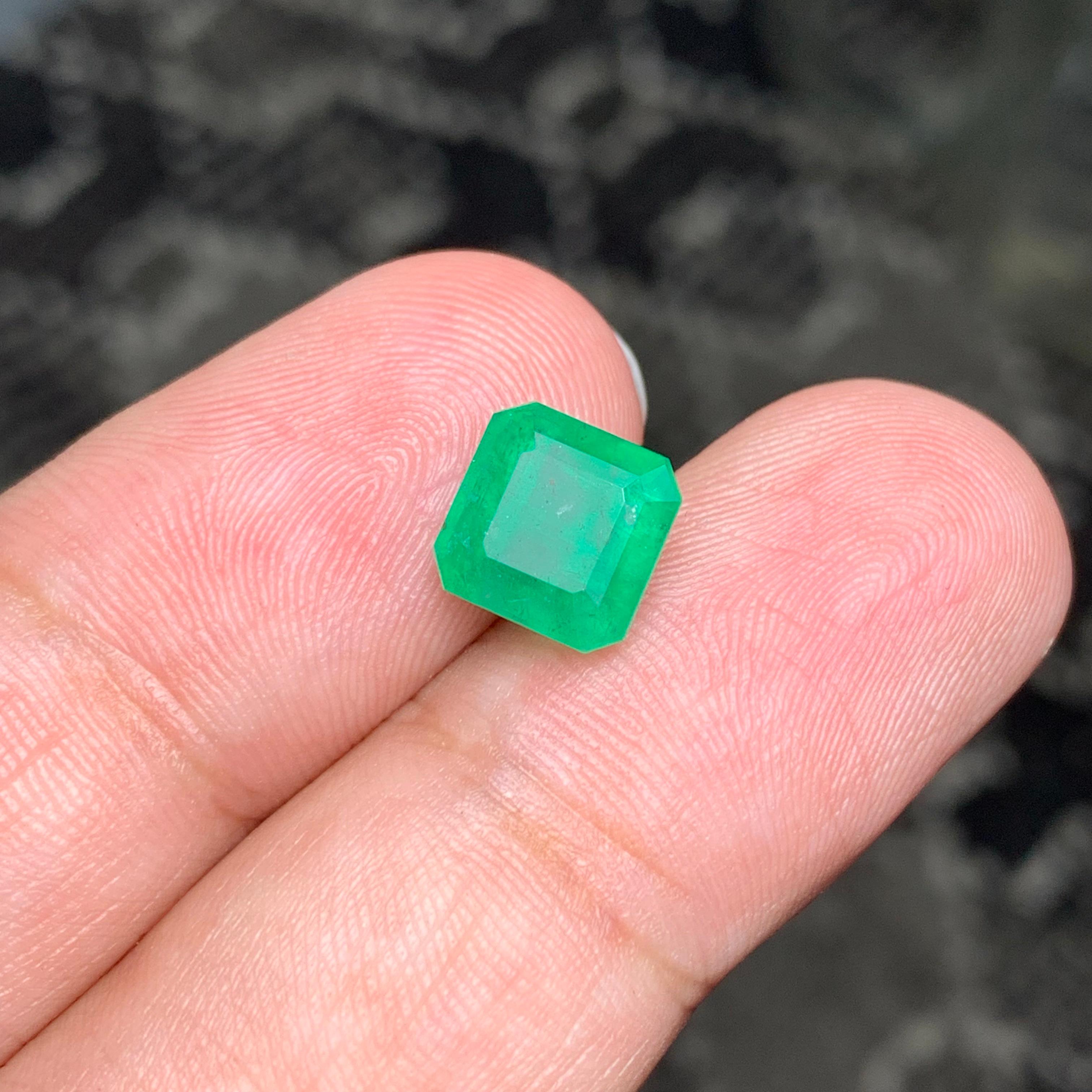 Loose Emerald
Weight: 2.70 Carats
Dimensions: 8.1 x 8 x 5.6 Mm
Origin: Swat Pakistan
Shape: Square 
Color: Green
Treatment: Non
Certificate: On Demand

The Swat Emerald, also known as the Mingora Emerald, is a rare and highly prized gemstone