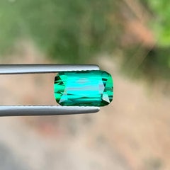 2.70 Carat Natural Loose Green Color Tourmaline Cushion Cut Afghan Gemstone