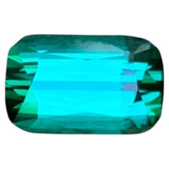 2.70 Carat Natural Loose Green Color Tourmaline Cushion Cut Afghan Gemstone