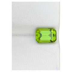 2.70 Carat Natural Loose Green Peridot Ring Gem Emerald Shape 
