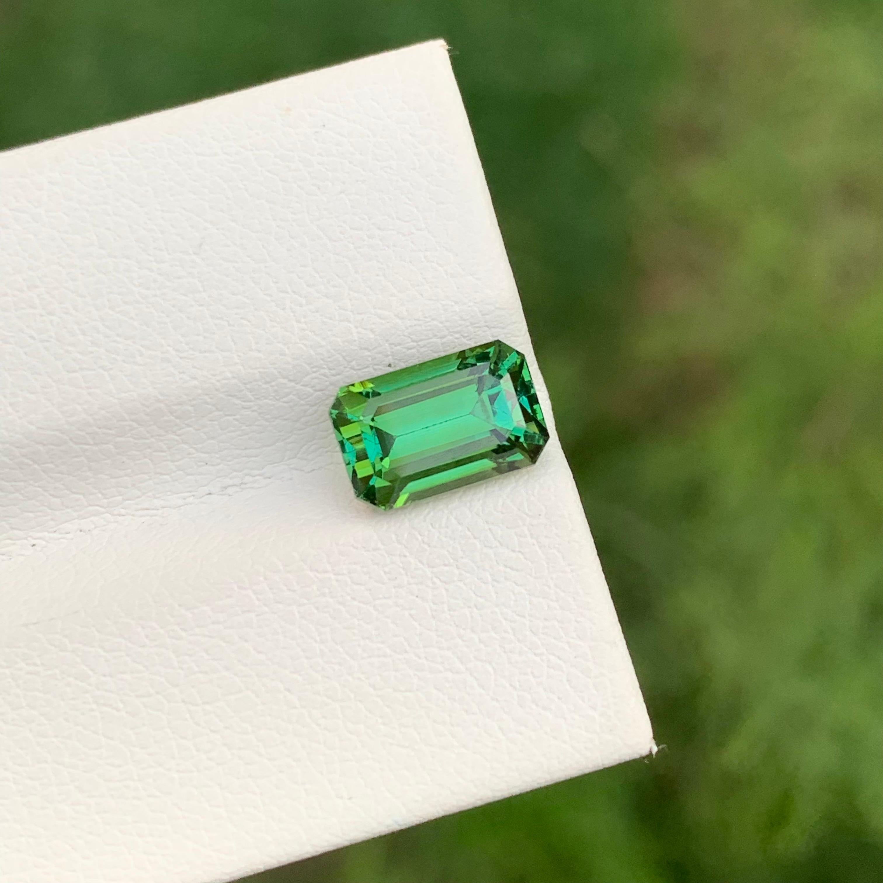 2.70 Karat natürlicher loser grüner Turmalin Smaragd Form Edelstein für Halskette im Zustand „Neu“ im Angebot in Peshawar, PK